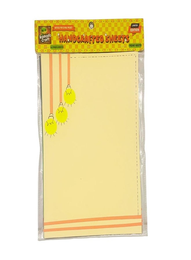 KOMODO CRAFT Komodo Handcrafted Project Sheets/Theory / A4 Size / 180 GSM/Pack for 10 /Ideal for School Project, Stationery/Students - Image 1